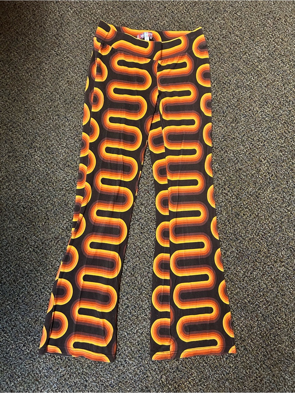Urban Outfitters Retro Print Flared Pants Size S